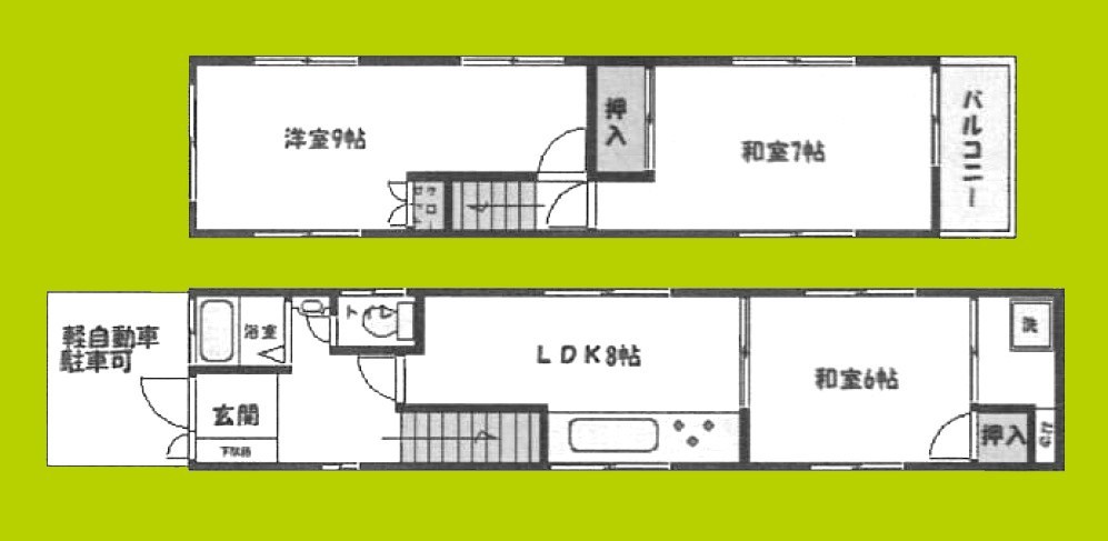 下新庄５丁目貸家 間取り図