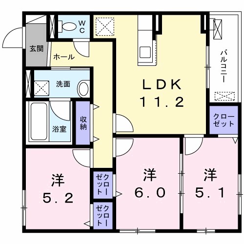 プレゼンス弥刀Ｂ 間取り