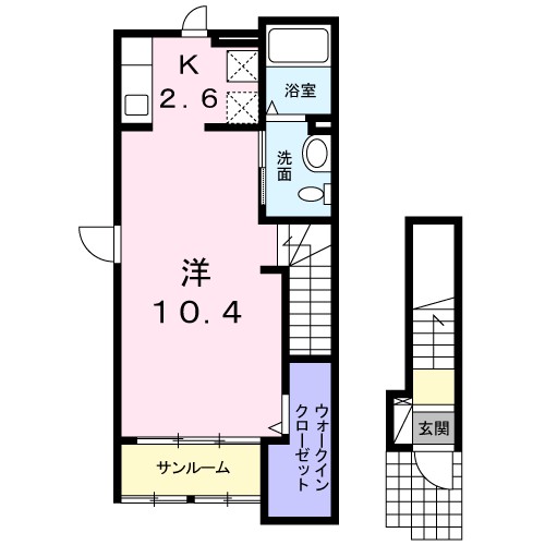 カーサ摩耶　Ⅰ 間取り