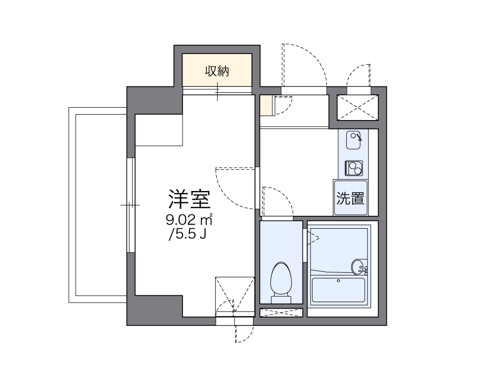 レオパレスアストラーレ茶屋町東 間取り