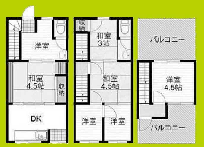 姫里１丁目貸家 間取り