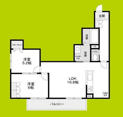 （仮称）尼崎市大庄中通１丁目賃貸住宅　新築工事 間取り
