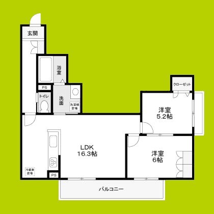 （仮称）尼崎市大庄中通１丁目賃貸住宅　新築工事 間取り