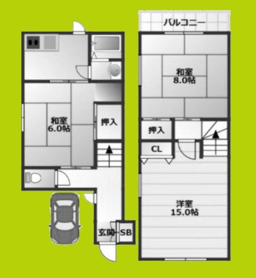 平野区喜連5丁目貸家 間取り