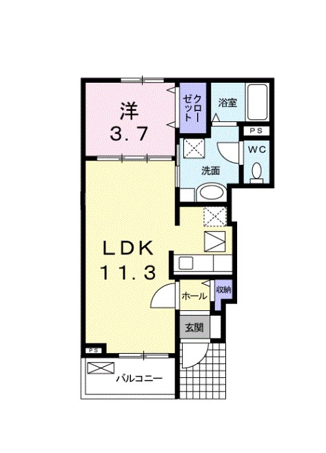 ソレアードユニティⅡ 間取り