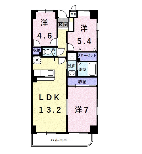 Ｍ・ウェイブ 間取り