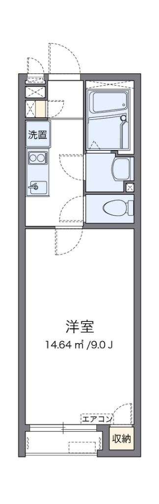 クレイノＨｉｒｏｐａｌａｃｅⅢ 間取り