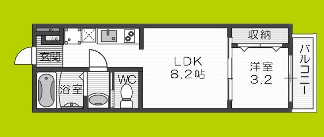 CASA南巽EAST 間取り
