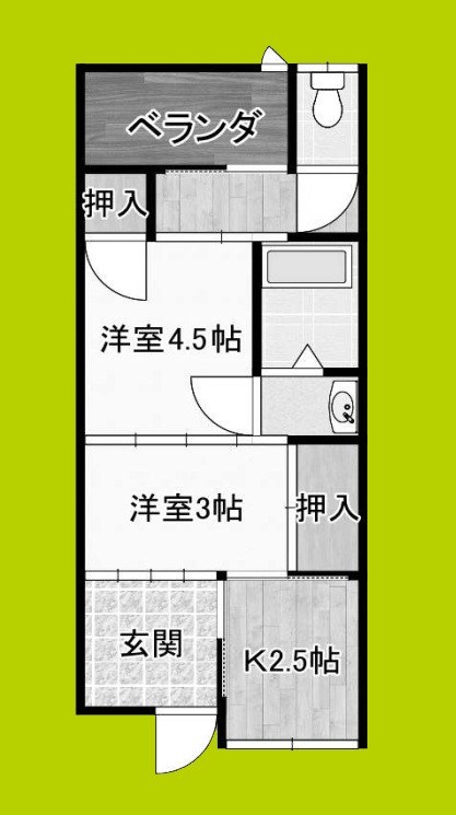 大今里1丁目貸家 間取り