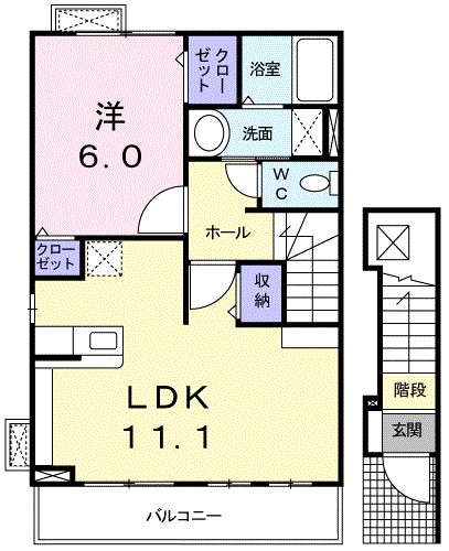 メゾン　ソレイユ 間取り