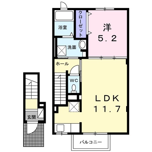 イーストソレイユ荻野Ⅱ 間取り