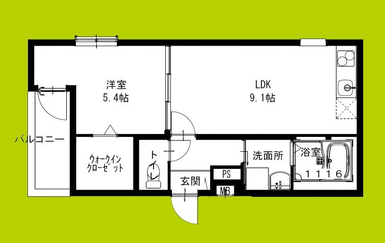 フジパレス長吉長原西Ⅲ番館 間取り
