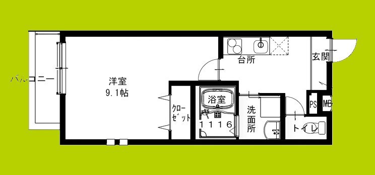 フジパレス長吉長原西Ⅱ番館 間取り