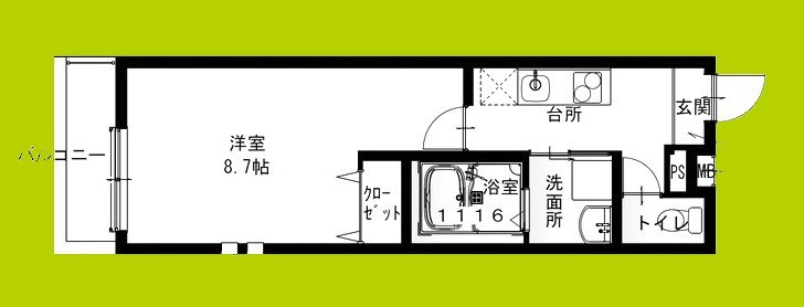 フジパレス長吉長原西Ⅰ番館 間取り