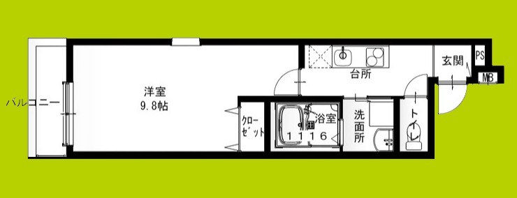 フジパレス長吉長原西Ⅰ番館 間取り