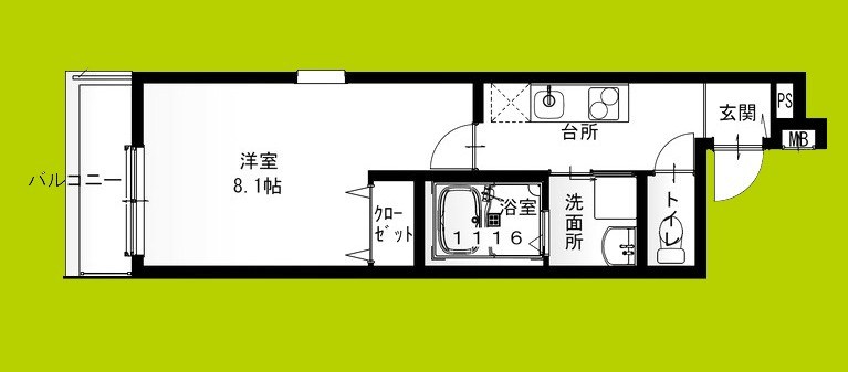 フジパレス長吉長原西Ⅱ番館 間取り