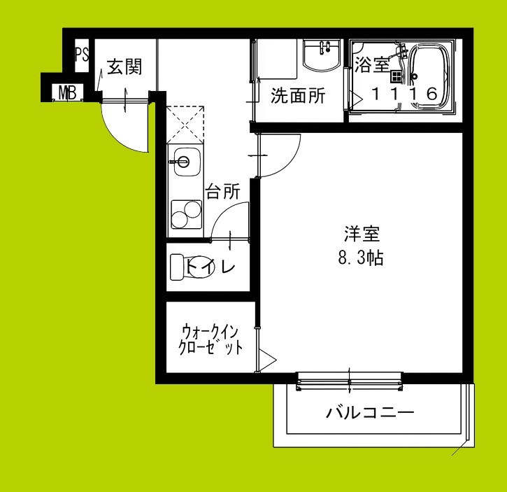 フジパレス長吉長原西Ⅱ番館 間取り