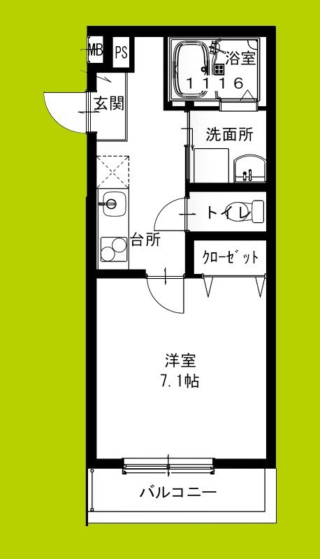 フジパレス長吉長原西Ⅲ番館 間取り