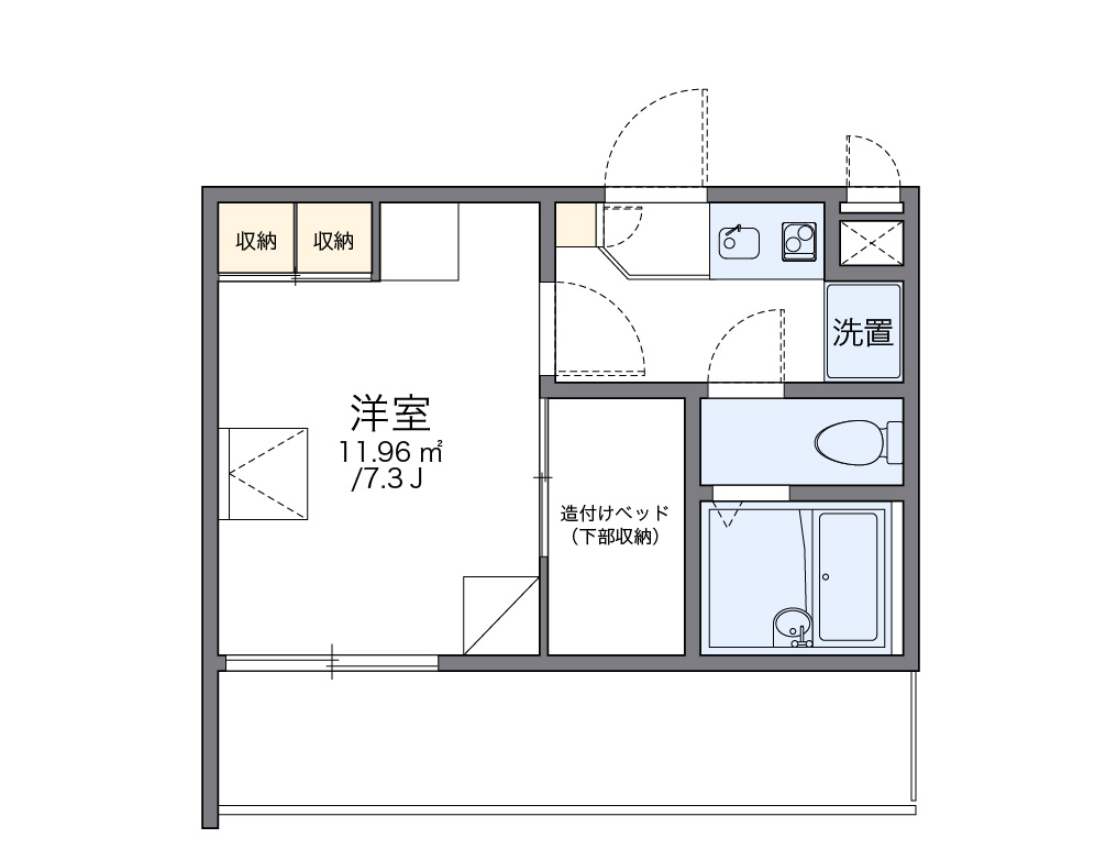 レオパレスセジュール新保 間取り
