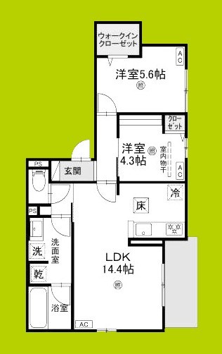 TORISIA平野Ⅱ 間取り