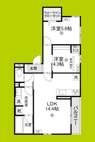 TORISIA平野Ⅱ 間取り