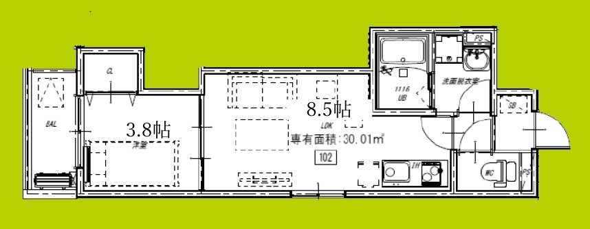D porta calme 間取り