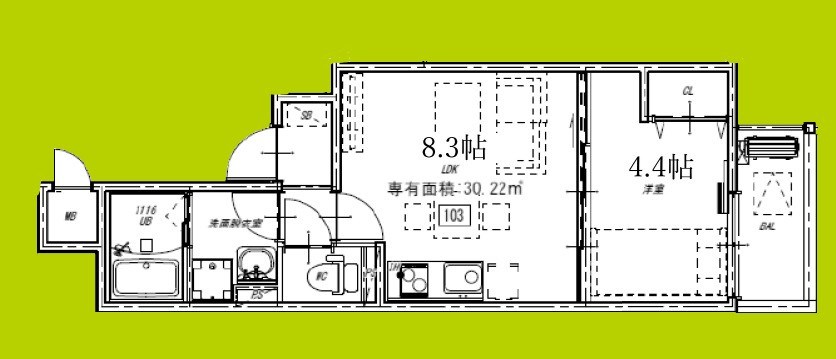 D porta calme 間取り