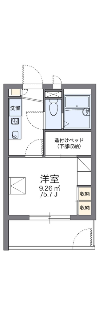 レオパレスタウンコート北田辺 間取り