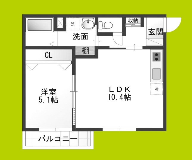 Cedar Hall Yamada One 間取り