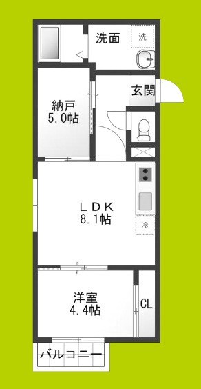 Cedar Hall Yamada Two 間取り