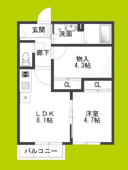 Cedar Hall Yamada Two 間取り