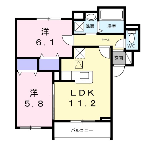 メゾンカルム　舟木 間取り