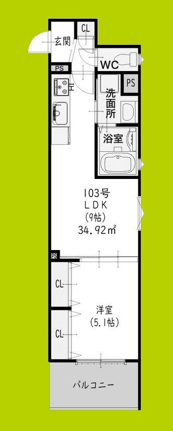 クリエオーレ南上町 間取り