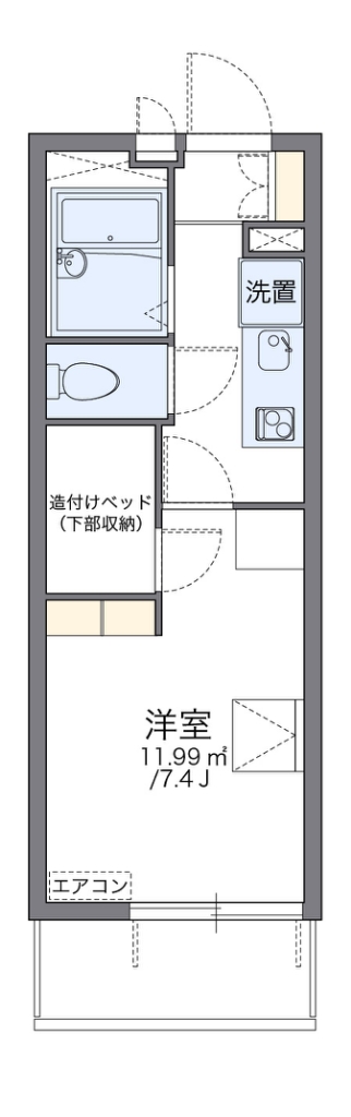 レオパレスアブリール３番館 間取り