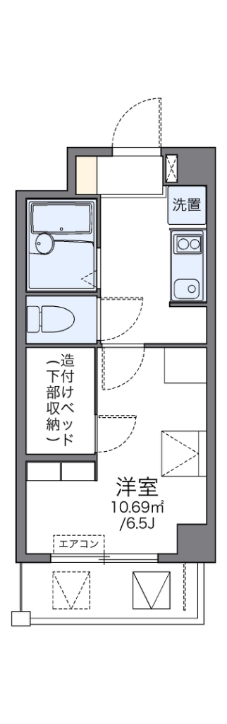 レオパレス道頓堀 間取り