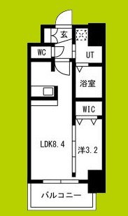 ソルテラスOSAKA緑橋クレアスト 間取り