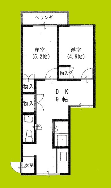 日幸高殿アパート 間取り