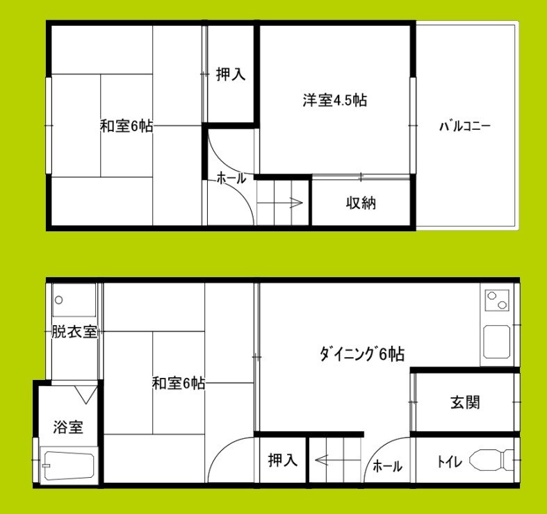 井上貸家南津守Ⅰ 間取り