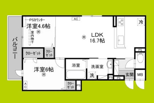 OKAYAMATE嘉平 間取り