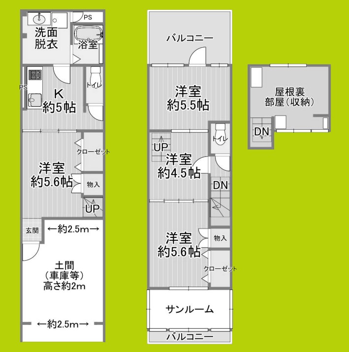 都島中通2丁目貸家 間取り