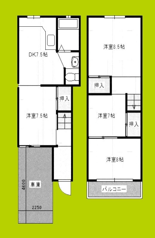 浜口東2丁目貸家 間取り