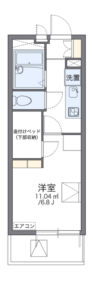 レオパレスプレステージ三津屋Ⅱ 間取り