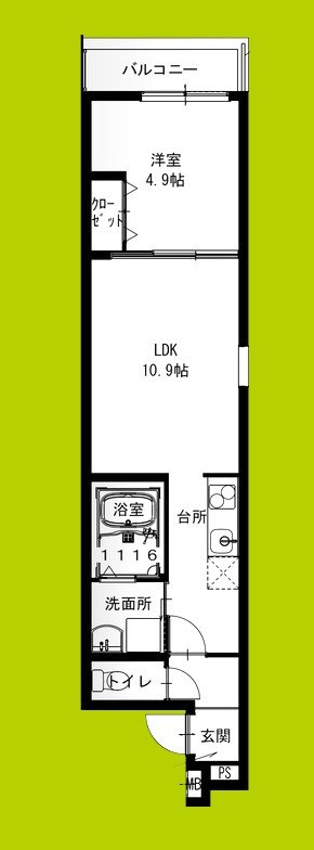 フジパレス遠里小野ウエスト 間取り