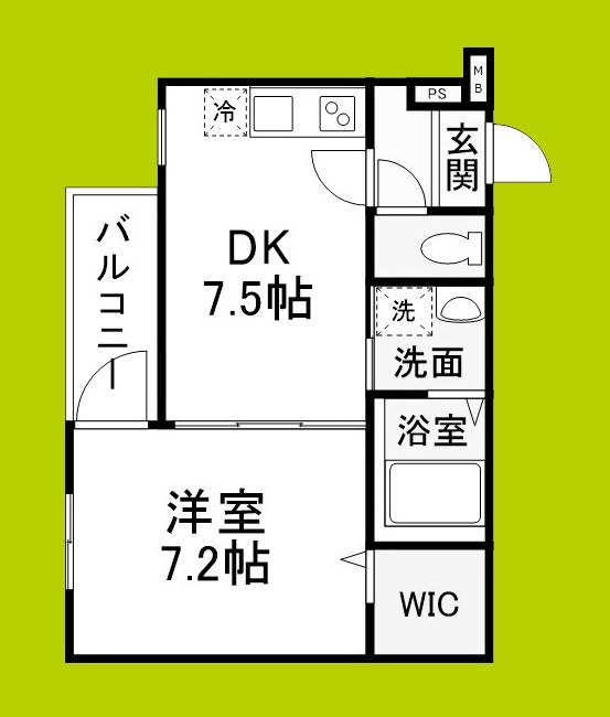 Ｆｕｊｉｐａｌａｃｅ なでしこ北田辺 間取り図