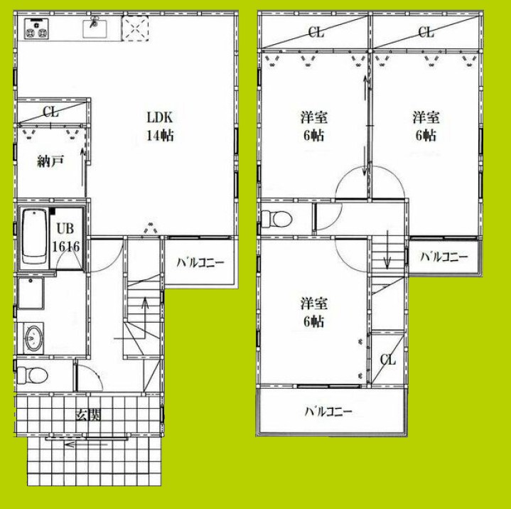昭和町2貸家 間取り
