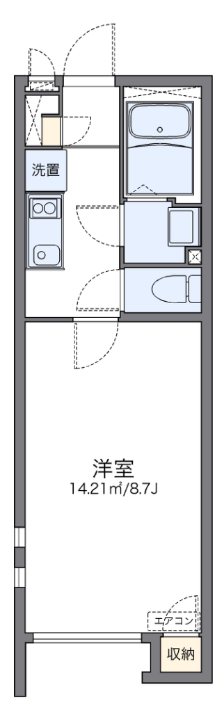 クレイノフローラ西長洲 間取り