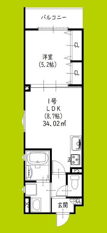 クリエオーレ正雀Ⅱ 間取り