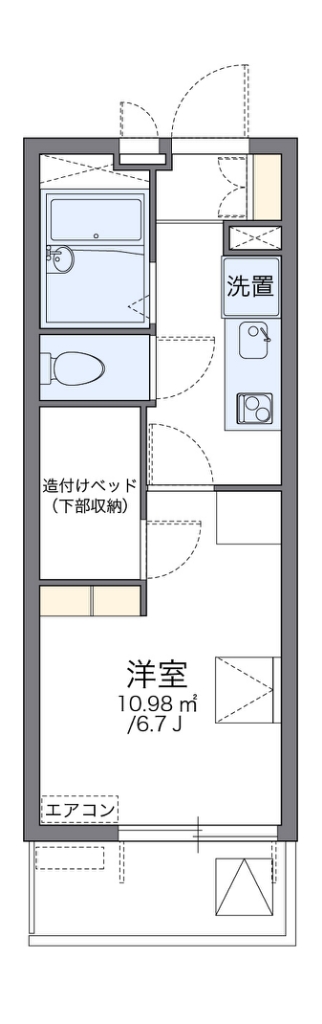 レオパレスクロスロード岸部 間取り