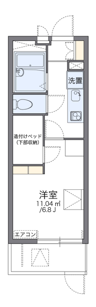 レオパレスプレステージ三津屋Ⅱ 間取り