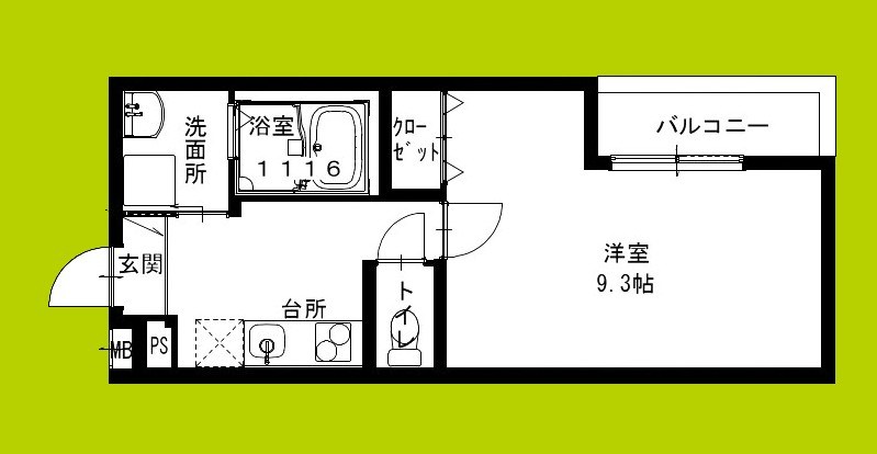 フジパレス上野芝Ⅲ番館 間取り